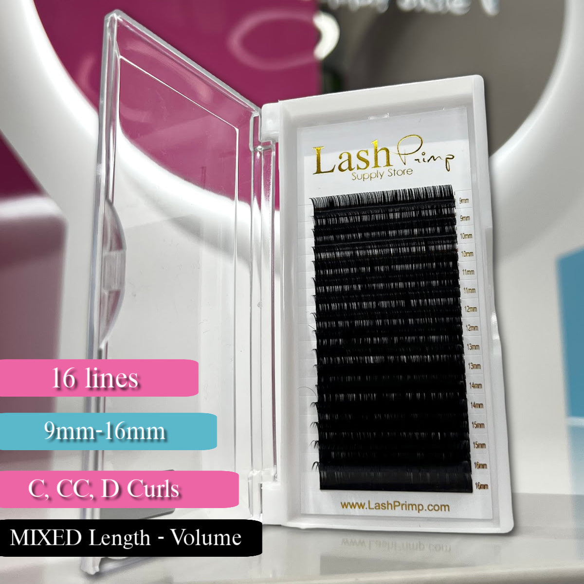 Volume - Mixed Trays (16 Lines) – Lash Primp
