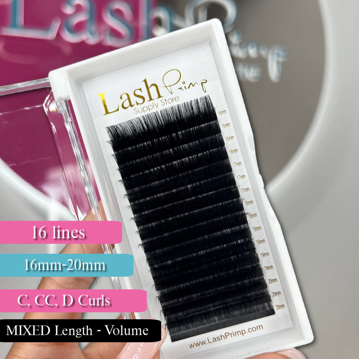 Volume - Mixed Trays (16 Lines) – Lash Primp